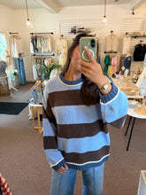 Load image into Gallery viewer, Cabin Cozy Knit - Blue/Brown
