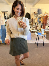 Load image into Gallery viewer, Mossy Green Suede Skirt
