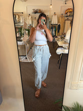 Load image into Gallery viewer, Molly Textured Pant - White/Blue
