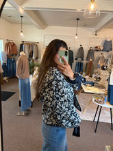Load image into Gallery viewer, Camille Floral Quilted Jacket - Navy
