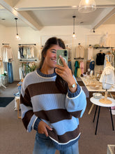 Load image into Gallery viewer, Cabin Cozy Knit - Blue/Brown
