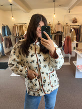 Load image into Gallery viewer, Floral Sherpa Jacket
