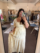 Load image into Gallery viewer, Beige Floral Gauze Dress
