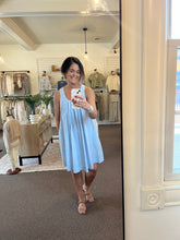 Load image into Gallery viewer, Halter blue gingham dress
