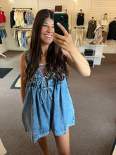 Load image into Gallery viewer, Medium Wash Denim Romper
