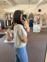 Load image into Gallery viewer, Washed Ribbed Tee - Khaki
