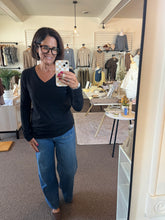 Load image into Gallery viewer, Basic V-Neck Long Sleeve - Black
