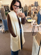 Load image into Gallery viewer, Almond Sleeveless Cardigan
