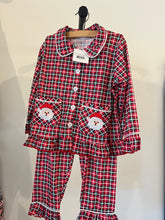 Load image into Gallery viewer, Plaid Santa Pajamas
