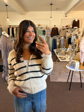 Load image into Gallery viewer, Double Zip Stripe Cardigan
