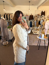 Load image into Gallery viewer, Cream Quilted Long Jacket
