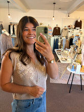 Load image into Gallery viewer, Natural Floral Embroidered Vest
