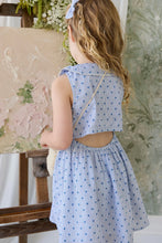 Load image into Gallery viewer, Organic Cotton Wisteria Dress - Mon Amour Stripe Indigo
