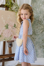 Load image into Gallery viewer, Organic Cotton Wisteria Dress - Mon Amour Stripe Indigo
