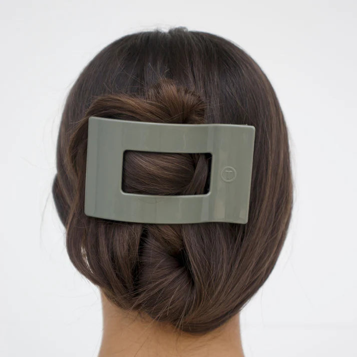 Teleties Large Rectangle Clip - Olive