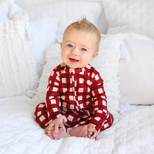 Load image into Gallery viewer, Christmas Red Plaid Bamboo Pjs

