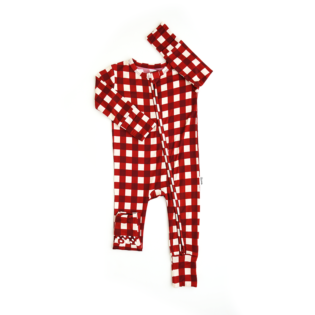 Christmas Red Plaid Bamboo Pjs