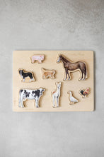 Load image into Gallery viewer, Farm Animals Wooden Puzzle
