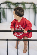 Load image into Gallery viewer, Vintage Santa Graphic Sweatshirt Romper
