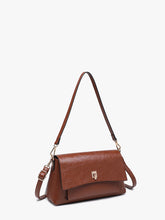 Load image into Gallery viewer, Bella Glossy Chocolate Shoulder Bag
