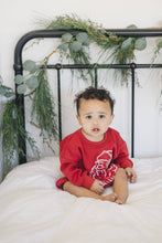 Load image into Gallery viewer, Vintage Santa Graphic Sweatshirt Romper
