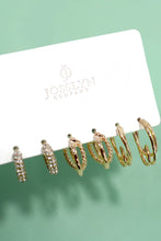 Load image into Gallery viewer, Trio Huggie Hoop Rhinestone Earrings
