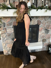 Load image into Gallery viewer, Dakota Black Midi Dress
